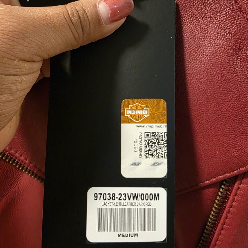 Harley-Davidson Women's Red Leather Jacket - Picture 6 of 9